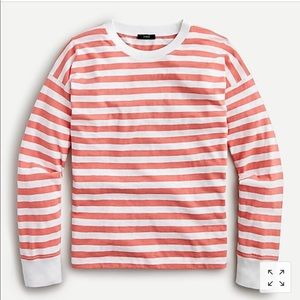 J Crew Long Sleeve Slub Cotton T-shirt in Stripe